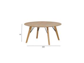 Sohvapöytä HELENA D80xH45cm, tammi