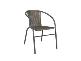 Tuoli BISTRO harmaa 52x58xH73cm, teräsrunko, muovipunos