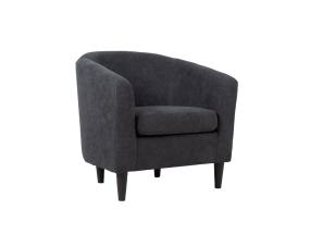 Nojatuoli WESTER 76x68,5xH74cm tummanharmaa, polyesterikangas, puurunko, muovijalat