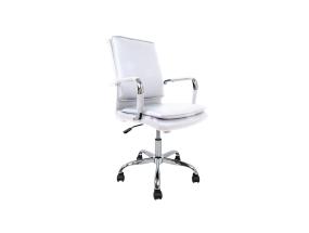 Työtuoli ULTRA 54,5x63xH94-104cm, valkoinen keinonahkainen nahka