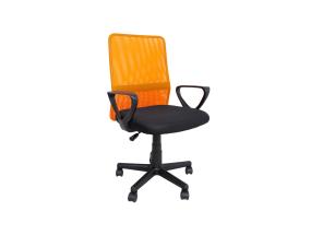 Tietokonetuoli/työtuoli BELINDA, 59x56xH86,5-98,5cm, musta/oranssi, polyesterikangas, muovi