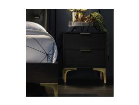 Yöpöytä POEM tummanruskea, 40x45xH53cm, MDF, metallia