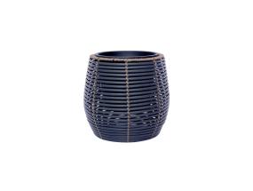 Kukkaruukku WICKER D28xK26cm, musta/ruskea