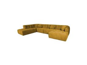 Kulmasohva FORTE U-muotoinen VN 374x242/162xH76cm, ruskeankeltainen