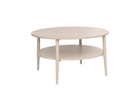 Sohvapöytä LESTER 80x80xH45cm, vaalea puu/beige