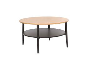 Sohvapöytä HECTOR 80x80xH45cm, saarni/musta