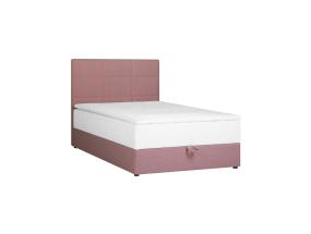 Mannermainen sänky LEVI 120x200cm, patjalla, pinkki, 123x210xH114,5cm