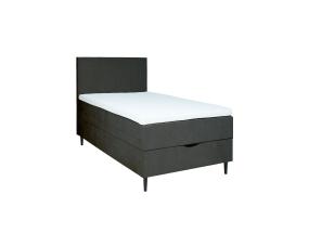 Mannermainen sänky LAARA 90x200cm, tummanharmaa, 91x208xK119cm