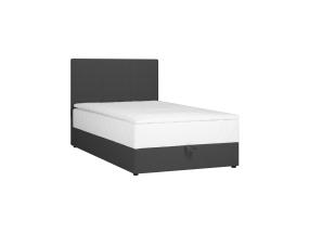 Mannermainen sänky LEVI 120x200cm, patjalla, tummanharmaa, 123x210xH114,5cm