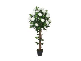 Keinotekoinen puu ROSE TREE, H120cm, 2 varret, musta ruukku