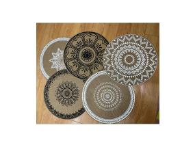 Pöytämatto SUN, valkoinen printti, mix