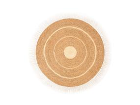 Matto SELITA D100cm, luonnollinen, hapsuilla varustettuna