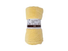 Ruudullinen LIISA XL, 200x230cm, vaaleankeltainen