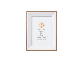 DECOR kuvakehys, 10x15cm, valkoinen/puu