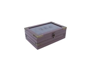 Teerasia HASEL 24x17xH9cm, viininpunainen, punainen