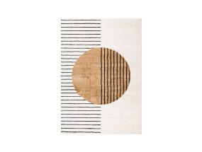 Matto TOULOUSE-3, 133x190cm, valkoinen/ooker rengas