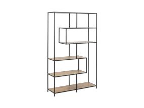 Hylly SEAFORD 114x35xH185cm, tammi, huonekalulevy, metalli