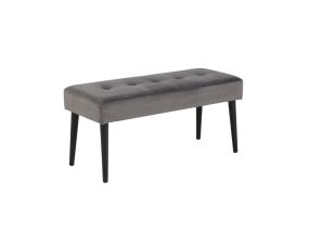 Penkki GLORY 38x95xH45cm, tummanharmaa sametti