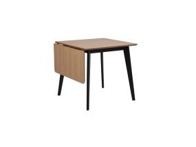 Ruokapöytä ROXBY, 80/120x80xH76cm, tammi/musta, jatkettava