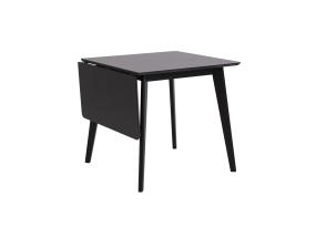 Ruokapöytä ROXBY, 80/120x80xH76cm, musta, jatkettava