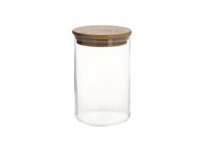 Lasipurkki JARA D8,3xH13cm 790ml bambukannella varustettuna