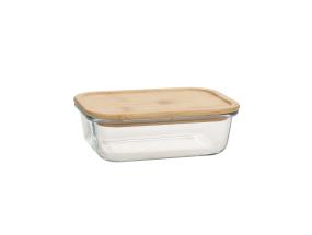 Kulho BOXY 17x12,6xH5,3cm 640ml, lasi, bambu