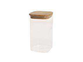 Lasipurkki JAR 10x10xH17,5cm 1400ml bambukannella varustettuna