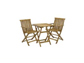 Parvekesarja FINLAY-pöytä ja 2 käsinojilla varustettua tuolia