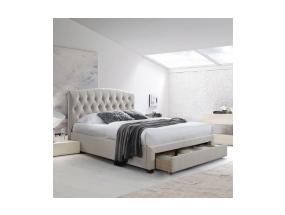 Sänky NATALIA 160x200cm, patjalla HARMONY TOP, samppanja