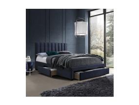 Sänky GRACE 160x200cm, patjalla HARMONY DUO, sininen