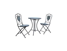 Parvekesetti MIRT pöytä ja 2 tuolia, vihreä