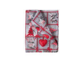 Pöytäliina WINTER FLOWERS, 136x220cm, sydämet, 50% polyesteri, 50% puuvilla, kangas 385