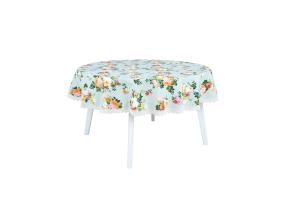 Pöytäliina SUMMER FLOWER pitsillä, D170cm, kukka, 20% polyesteri, 80% puuvilla, kangas 429