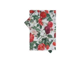 Pellava HOLLY 43x116cm, ruusutarha, 100% puuvillaa, 440 kangas