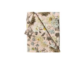 Pöytäliina LONETA NEW 136x220cm, vaaleanpunainen krysanteemi, 50% polyesteri, 50% puuvilla, kangas 473