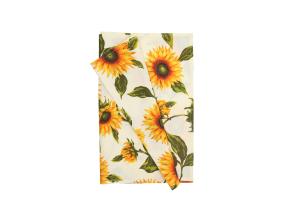 Pellava LONETA NEW 43x116cm, auringonkukat, 50% puuvilla 50% polyesteri, kangas 424