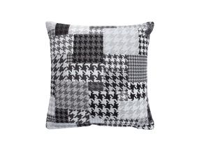 Tyyny HOLLY 45x45cm, vetoketjullinen, mustavalkoinen, kangas 50% puuvillaa, 50% polyesteriä, kangas 490