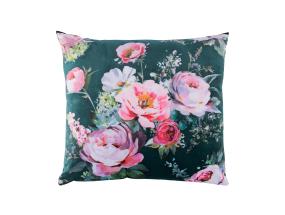 Tyyny HOLLY 65x65cm, ruusun/ tummanvihreä
