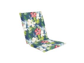 Tuolipäällinen SUMMER FLOWER 42x90x3cm, tumma kukkakuvio, 100% polyesteri, kangas 472