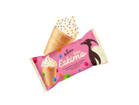 ONU ESKIMO Vaniljanmakuinen kermajäätelö karkkipaloilla vohveli kupissa 125ml/65g x 40