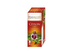 Musta tee TEAVALLEY Ceylon 20 kpl pakkauksessa