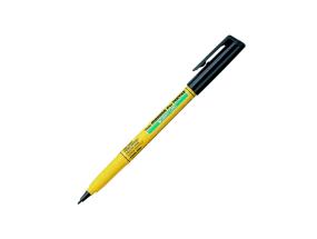 Huopakynä tekstiili ja merkintä Pentel NM10 musta
