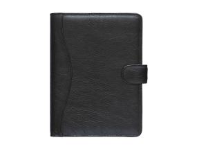 Time-Master kalenteri Manager A5 (70mm) PÄIVÄ, täysnahkaa (MUSTA) 00713/40163