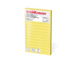 Muistipaperi 75x125mm ERICH KRAUSE vuorattu keltainen 100 arkkia