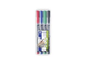 Pysyvä tussi OHP STAEDTLER Lumocolor 313 S 0,4mm 4 värin sarja