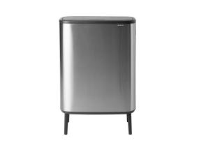 Roskakori 2x30L BRABANTIA Bo Touch Bin Hi, roskakori 2x30L jaloilla, Matt Steel, ruostumaton FPP