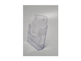 Mainosteline pöydälle/seinään A5 1 taskulla (tukijalalla ja ruuvinrei´illä)