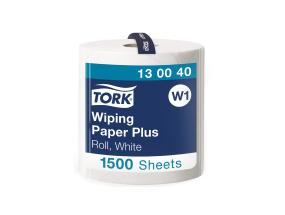 Käsipaperirulla 2-kerroksinen TORK Wiping Paper Plus, 510m (130040)