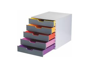 Laatikosto DURABLE 280x292x356mm 5-laatikkoa harmaa