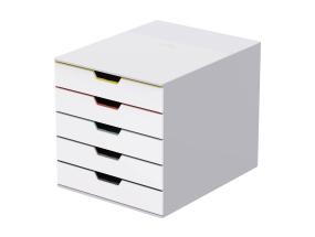 Laatikosto DURABLE 280x292x356mm 5-laatikkoa valkoinen